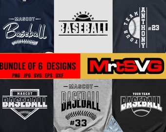 Baseball Team SVG Bundle: Shirt Template Designs (Digital Download)