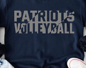 Conception de volley-ball des Patriots : fichiers SVG, PNG, PDF (téléchargement numérique