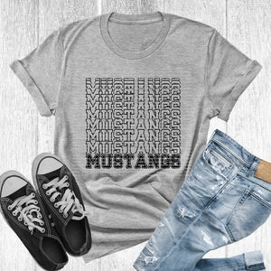 Mustangs Svg, Mustang Svg, Svg Cut File, Svg voor Cricut of Silhouette, School Spirit Svg, Team Mascotte, Digital Silhouette Cut File, Sport