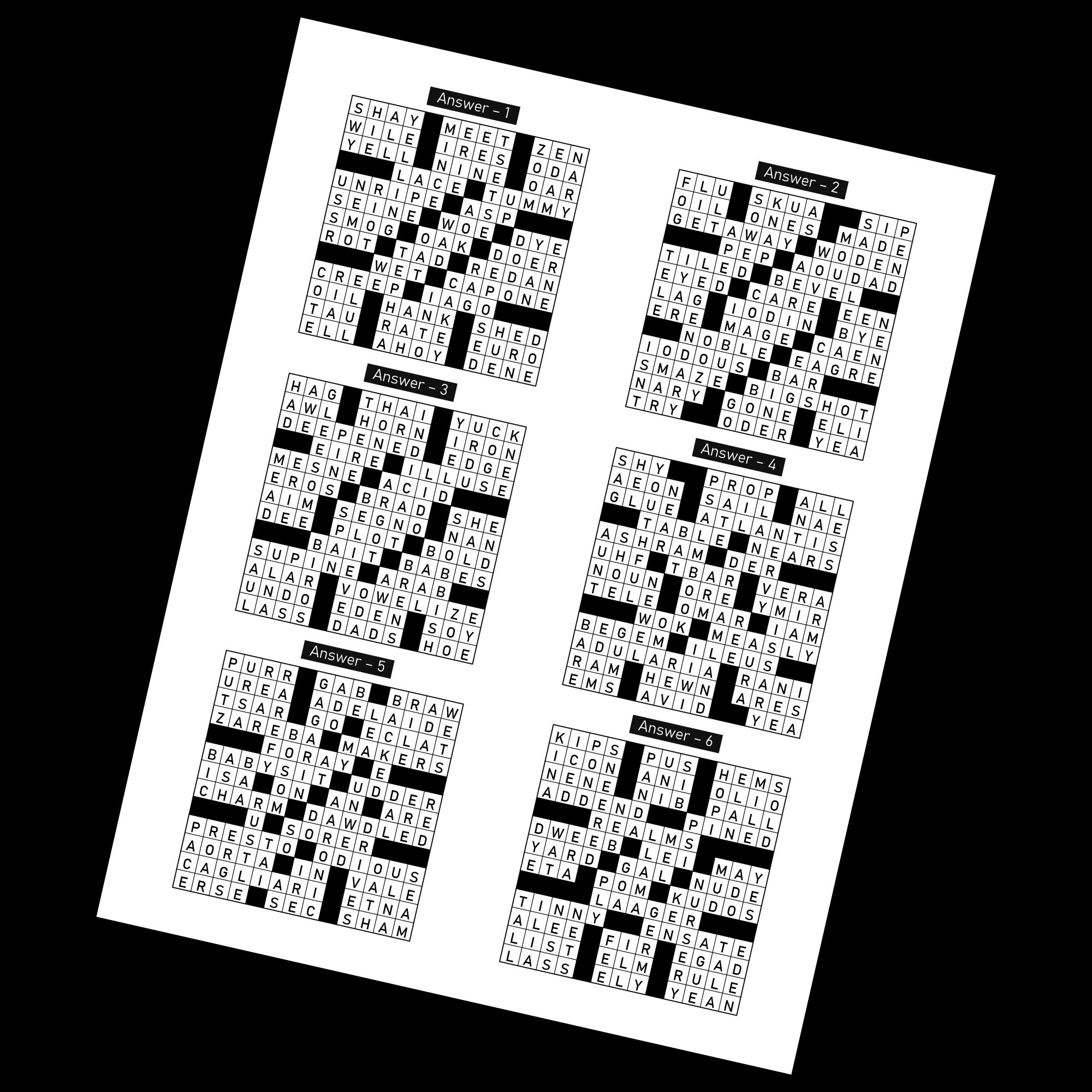 Digital Download 102 Printable Crossword Puzzles for Adults - Etsy