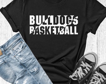 Bulldogs Basketball Mascot SVG PNG: Cricut Silhouette Cut Files (Digital Download)