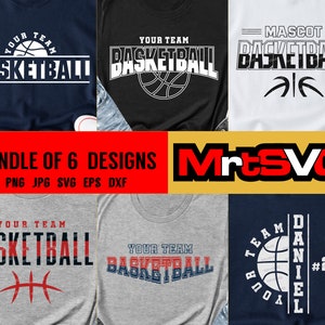Basketball Bundle Svg, Template Bundle, Basketball Svg, Silhouette, Cricut Cut File, Basketball Team Shirts, Basketball Mom Png, Png Eps Dxf