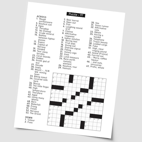 Cells Crossword Puzzles - Page 45