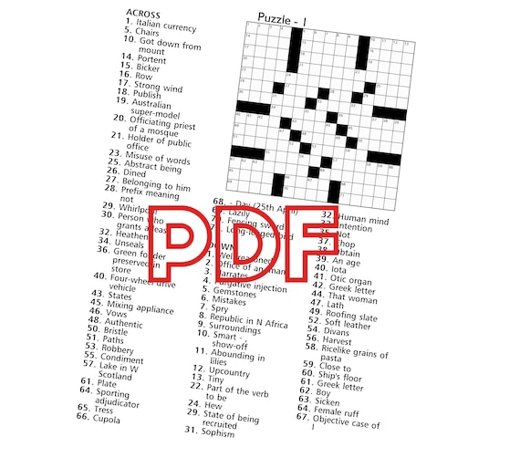 Cells Crossword Puzzles - Page 45