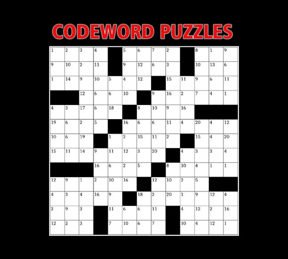 Digital Download 102 Printable Codeword Puzzles for Adults, Fun