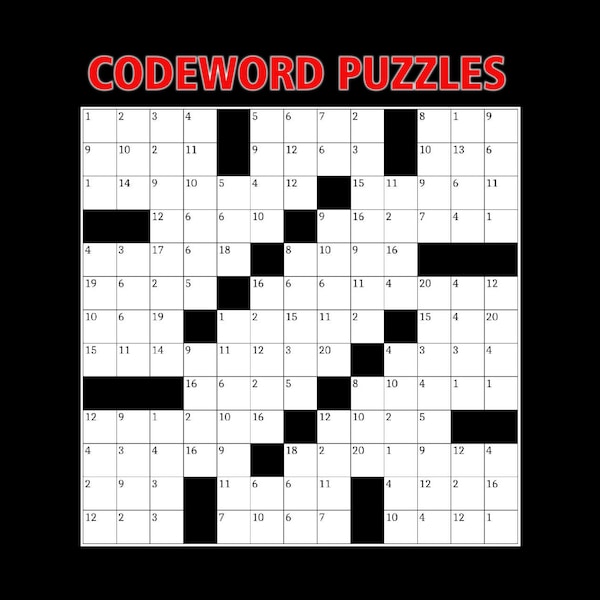 Digital Download 102 Printable Codeword Puzzles For Adults, Fun Activities Book For Seniors, Large Print Easy To Read Games With Solutions