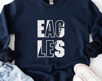 Arquivo de corte SVG Eagles: Design do espírito escolar (download digital)