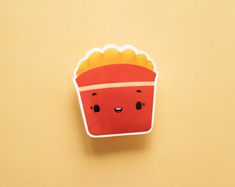 French Fries kawai cute food stickers, Food Lover's Gift, Laptop Sticker Vinyl Waterproof
