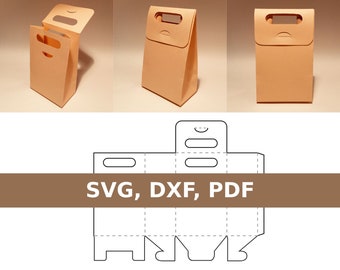Plantilla de caja de dulces, bolsa de dulces, bolsa de galletas, caja de galletas, caja de regalo de dulces, caja de regalo de galletas, SVG, PDF, Cricut, Silhouette