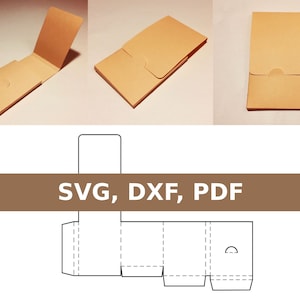 Plantilla de titular de tarjeta, billetera de tarjeta, caja de tarjeta, titular de tarjeta de visita, titular de tarjeta de crédito, estuche de tarjeta, SVG PDF, Cricut, Silueta
