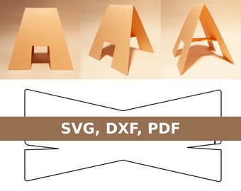 Tent display stand template, sidewalk sign, counter stand, countertop stand, tent sign, SVG, PDF, Cricut, Silhouette