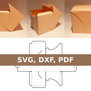 Sjabloon kubusdoos, verzenddoos, geschenkdoos, verzenddoos, verzendcontainer, golfkartonnen doos, verzenddoos, pdf, SVG-download