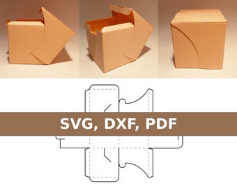 Sjabloon kubusdoos, verzenddoos, geschenkdoos, verzenddoos, verzendcontainer, golfkartonnen doos, verzenddoos, pdf, SVG-download