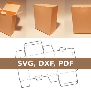 Packaging box template, self locking box, self lock box, package box template, SVG, PDF, Cricut, Silhouette