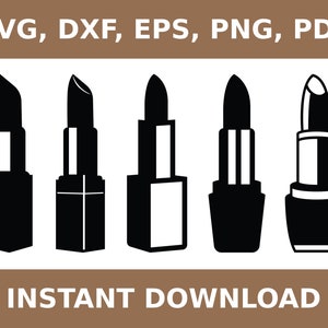 Lipstick svg, lipstick dxf, lipstick png, lip stick png, lipstick template, lipstick cutout, lip stick svg, Cricut, Silhouette