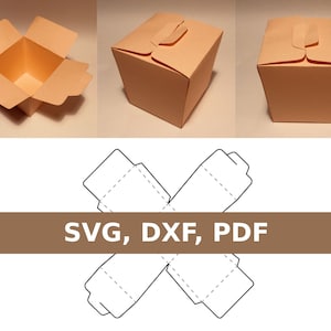 Szablon pudełka na makaron, chińskie pudełko na jedzenie, japońskie pudełko na jedzenie, szablon pudełka na ryż, SVG, PDF, Cricut, Silhouette