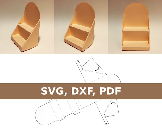 Display stand template, counter stand, countertop stand, product display, card display stand, SVG, PDF, Cricut, Silhouette