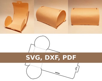 Bakery box template, bread box, cake box, snack box, dessert box, pastry box, SVG, DXF, PDF, Cricut, Silhouette