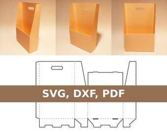 Plantilla de cuadro de documentos, cuadro organizador de archivos, cuadro de almacenamiento de documentos, porta documentos, SVG, DXF, PDF, Cricut, Silueta