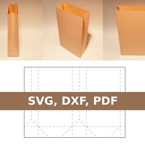 Szablon torby na zakupy, papierowa torba na zakupy, worek papierowy, papierowa torba na zakupy, SVG, PDF, Cricut, Silhouette