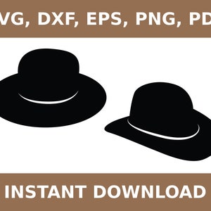 Hat svg, women hat svg, hat dxf, hat png, hat template, hat cutout, hat die cut, woman hat svg, Cricut, Silhouette
