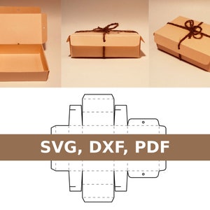 Modello di scatola di scarpe, scatola ondulata, scatola di carta, scatola di carta kraft, scatola di carta, scatola stampabile, scatola di stoccaggio per scarpe, SVG, PDF