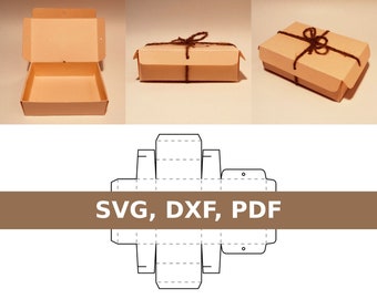 Plantilla de caja de zapatos, caja de cartón corrugado, caja de papercraft, caja de papel kraft, caja de papel, caja imprimible, caja de almacenamiento de zapatos, SVG, PDF