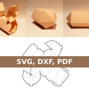 Candy Box Vorlage, Keksdose, Keksdose, Süßigkeiten Geschenkschachtel, Keksdose, Keksdose, SVG, DXF, PDF, Cricut, Silhouette