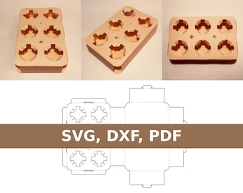 6 pack holder, 6 pack box, six pack holder, six pack carrier, six pack box, 6 pack carrier, SVG, PDF, Cricut, Silhouette