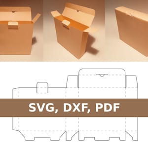 Modelo de caixa postal, caixa postal, caixa de pacote, caixa de remessa, caixa postal, SVG, PDF, Cricut, Silhueta