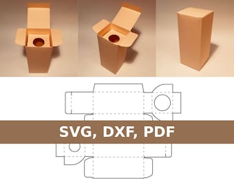 Bottle box template, bottle container, bottle storage, SVG, PDF, Cricut, Silhouette