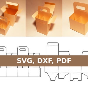 Plantilla para transportar 4 paquetes de cerveza, SVG, DXF, PDF, Cricut Silhouette