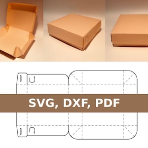 Plantilla de caja de pizza, caja de cartón, embalaje de pizza, caja de cartón corrugado, embalaje de cartón, SVG, PDF, Cricut, Silhouette