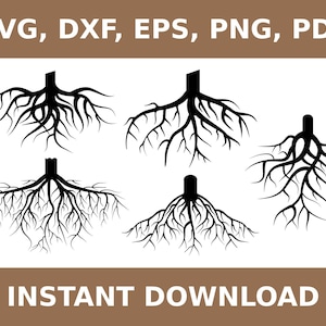 Root svg, tree roots svg, roots template, root dxf, roots dxf, tree roots dxf, roots png, tree roots png, roots svg, Cricut, Silhouette