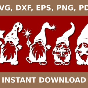 Gnome svg, Zwergen dxf, Zwerge dxf, Zwerge png, Zwerge png, Zwerge schneiden Datei, Zwerge Ausschnitt, Weihnachten Zwerge svg, Cricut, Silhouette