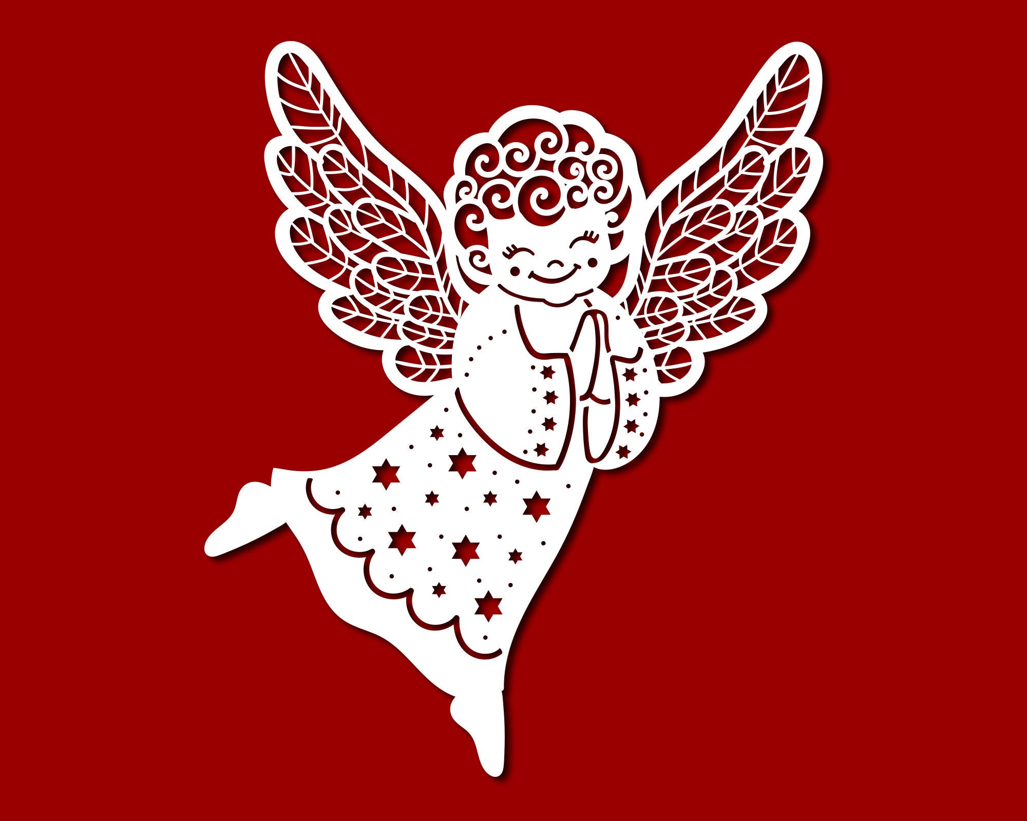 Angel Svg, Angel Png, Christmas Angel Svg, Angel Template, Angel Cutout ...