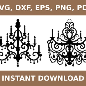 Kronleuchter svg, Kronleuchter dxf, Kronleuchter png, Kronleuchter Laserschnitt, Kronleuchter Schnittdatei, Kronleuchter Vorlage, Cricut, Silhouette