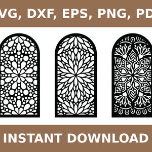Islamitische boog venster svg, Arabisch patroon svg, islamitische patroon svg, islamitische venster svg, Arabische boog venster svg, Cricut, silhouet
