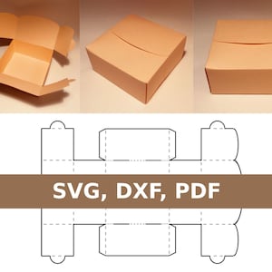 Clutch box template, mailing box, shipping box, shipping container, corrugated box, purse box, SVG PDF file digital download