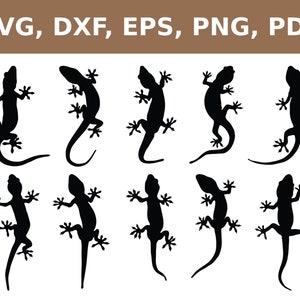 Gecko SVG, Gecko DXF, Lagarto DXF, Plantilla de lagarto, Plantilla de gecko, Archivo de corte de gecko, Archivo de corte de lagarto, Lagarto SVG, Cricut, Silueta