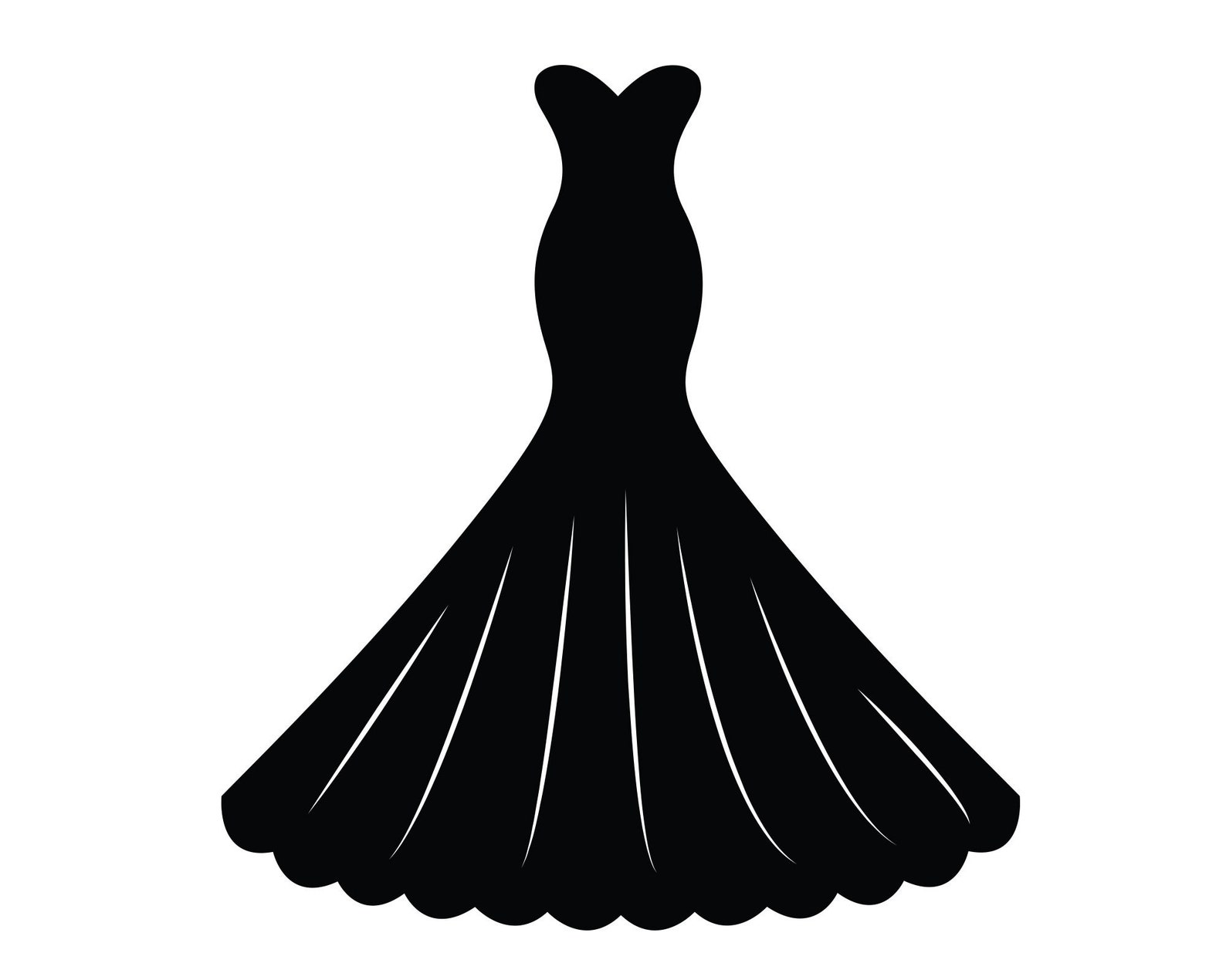 Wedding Dress Svg, Wedding Dress Dxf, Wedding Dress Png, Wedding Dress ...