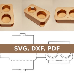 Modèle de porte-gobelet, porte-gobelet à café, porte-gobelet en papier, porte-gobelet en plastique, deux porte-gobelets, SVG, PDF, Cricut, Silhouette