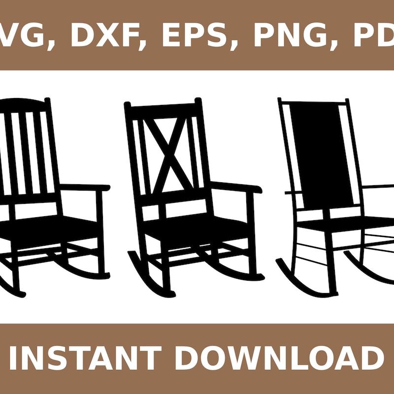 Rocking Chairs Dxf - Etsy