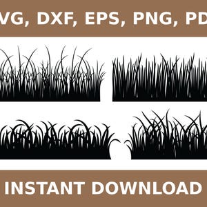 Grass svg, grass template, grass png, grass cut file, grass cutout, grass die cut, grass pdf, grass dxf, Cricut, Silhouette
