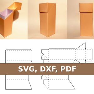 Vorlage für eine Alkohol Box, Getränke Box, Getränkeverpackung, Whisky Box, Weinflasche Box, Alkohol Verpackung, SVG, PDF Download