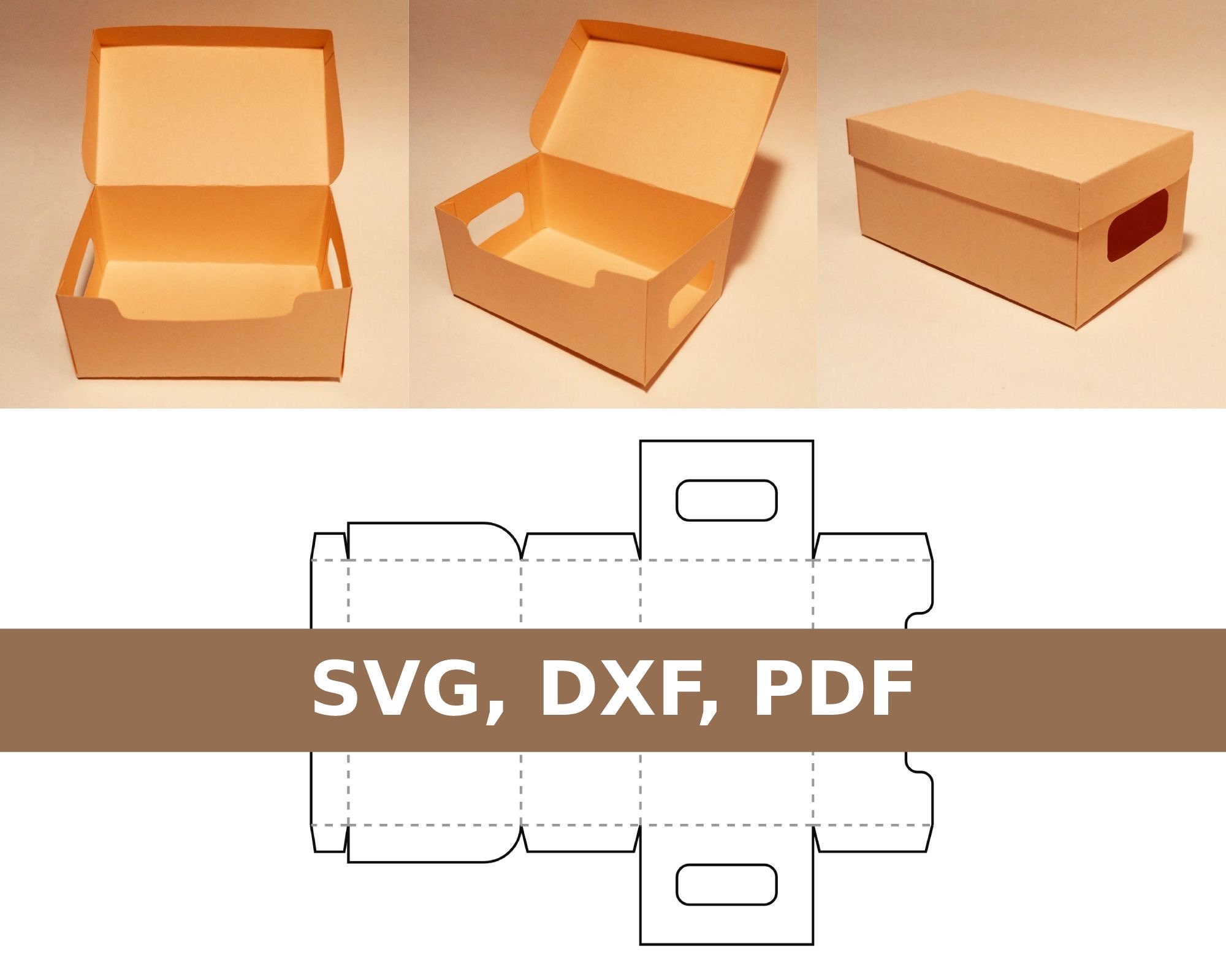 Banker Box Layout Bankers Box Template, File Storage Box, Office Storage Box, Banker Box ...