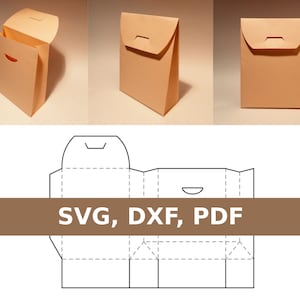 Sac cadeau, modèle de sac cadeau, sac cadeau, sac cadeau de mariage, SVG, PDF, Cricut, Silhouette