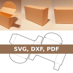 Rechteck Geschenkbox Vorlage, Rechteck Geschenkbox, Rechteckige Box, rechteckige Geschenkbox, SVG, PDF, Cricut, Silhouette