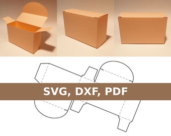 Rectangle gift box template, rectangle box, rectangular box, rectangular gift box, SVG, PDF, Cricut, Silhouette
