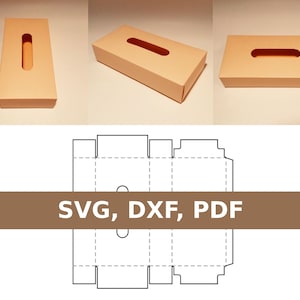 Tissue box template, tissue container, tissue packaging, tissue holder, SVG, PDF, Cricut, Silhouette